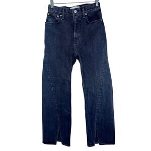 NEW Abercrombie & Fitch 90s Relaxed Jean High Rise Black Denim Jeans Size 24 00